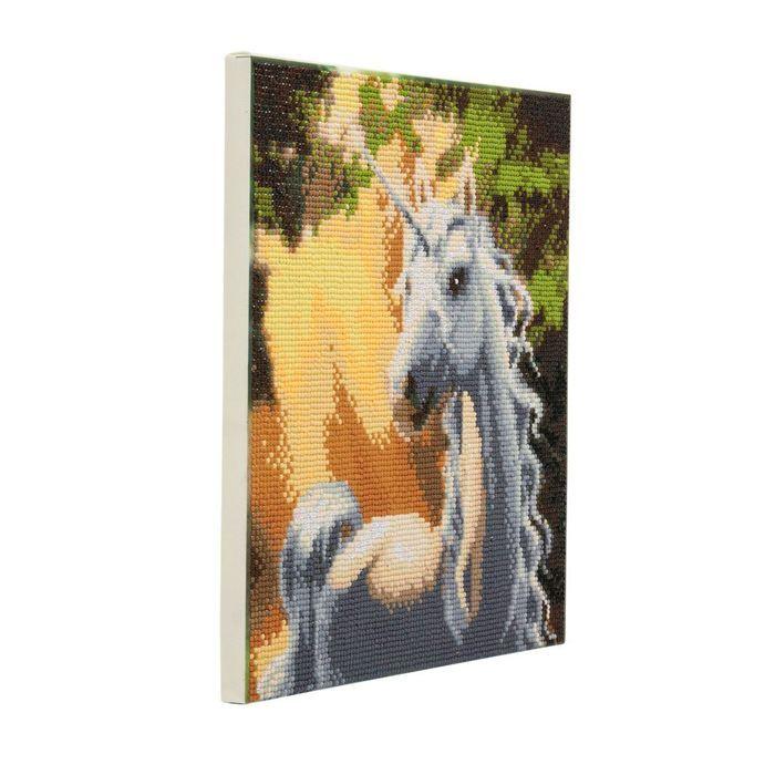 Tableau Strass Diamant Crystal Art Licorne 30cm