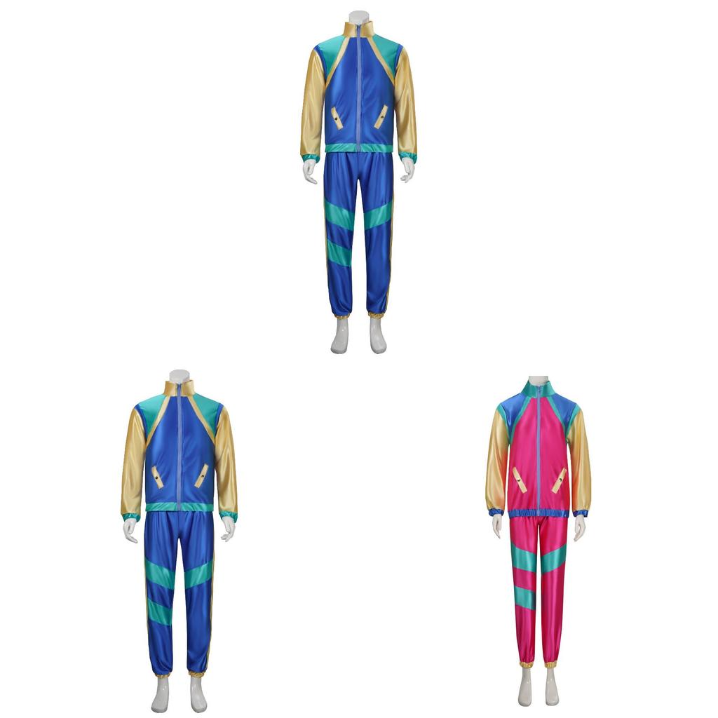 Game Themed Disco Costume For Couples 70s Retro Hipster Stage Wear