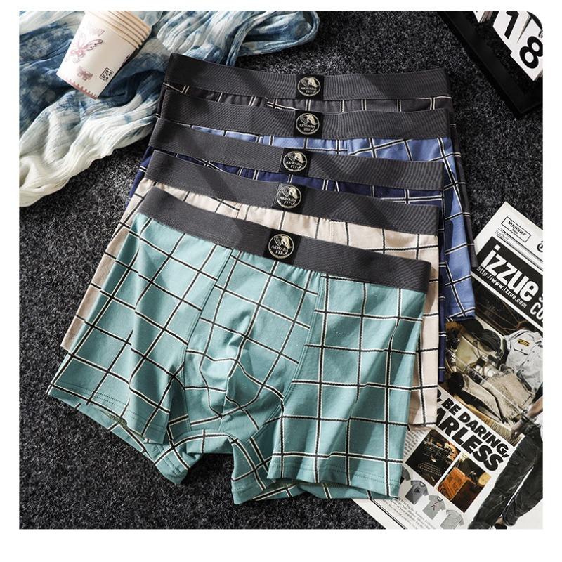 Men's New Autumn Trend Printed Cotton Breathable Flat Angle Underwear