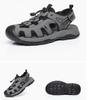 Mode 2025 Neue Sommer Atmungsaktive Ledersandalen für Herren Mode Lässig Sport Outdoor Schuhe Männlich Elastisches Band Einfarbig Sandalen Mann