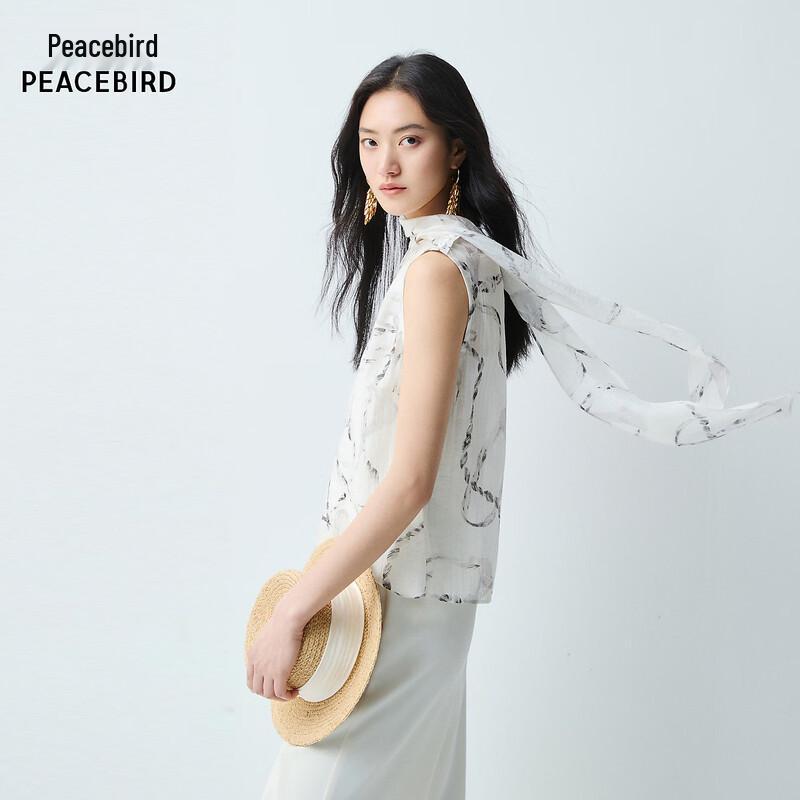 Peacebird Women's Tie-Neck Blend Top