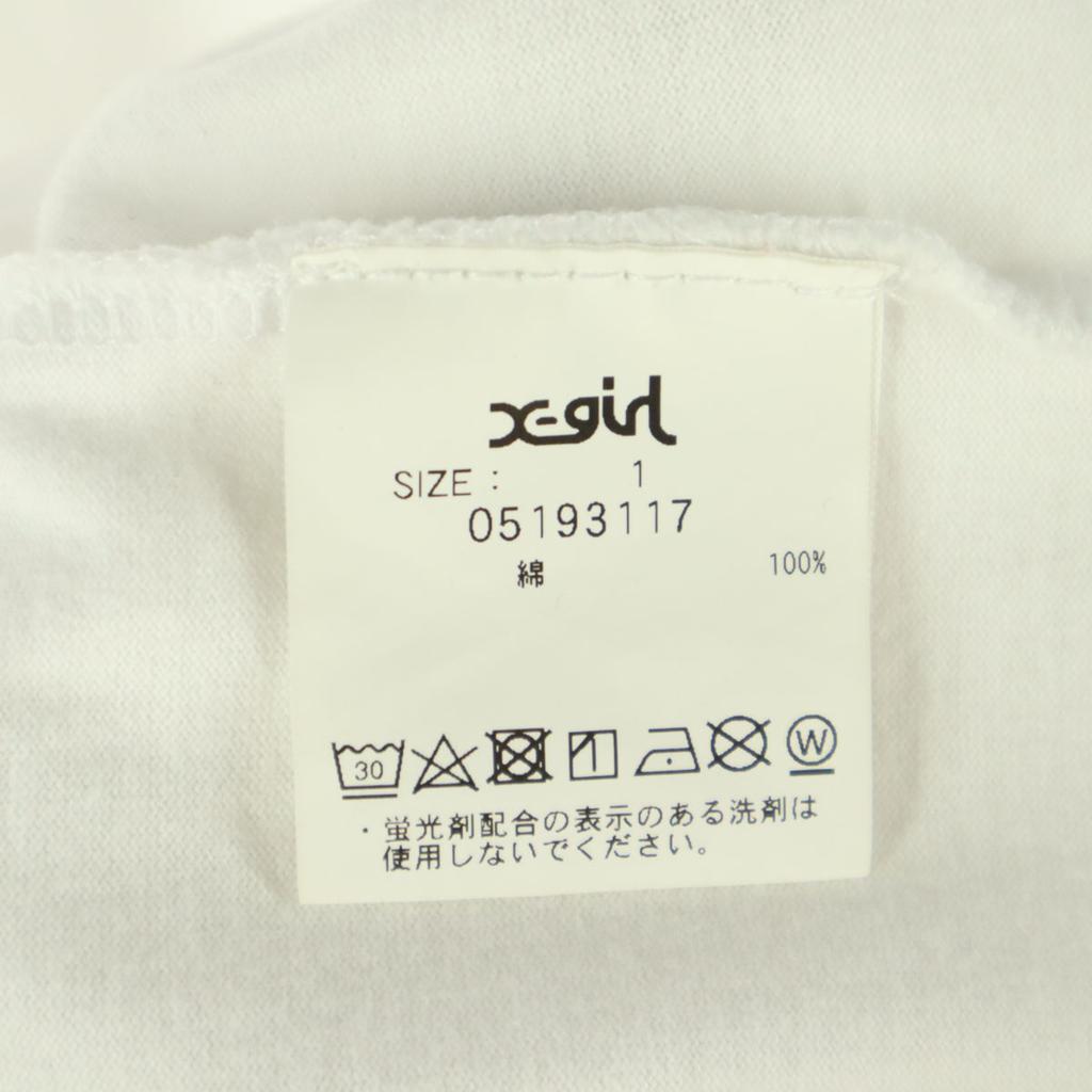 X-girl Short sleeve Round neck T-shirt S white Women Used