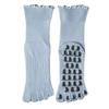 Non-Slip Silicone Five-Toe Yoga Socks Cotton Mid-Calf Yoga Socks Pilates Grip Socks  Ballet