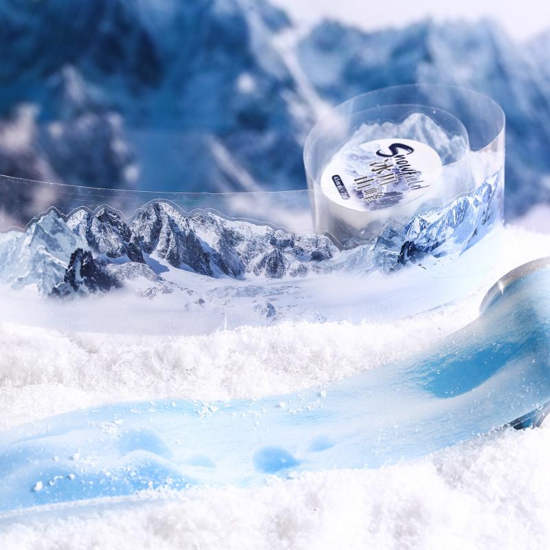 1 Roll Winter Snow Scene Themed Tape Stickers, Versatile Snowy Styles & Crisp Details, Perfect for Journal Embellishment