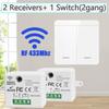 1/2/3 Gang Wireless Wall Switch RF 433Mhz Interruptor Light Switch Remote Control 86 10A 110V 220V Receiver for Lamp LED Fan
