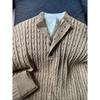 2024 Men's American Retro V-Neck Cardigan - Autumn/Winter Casual Solid Knitwear