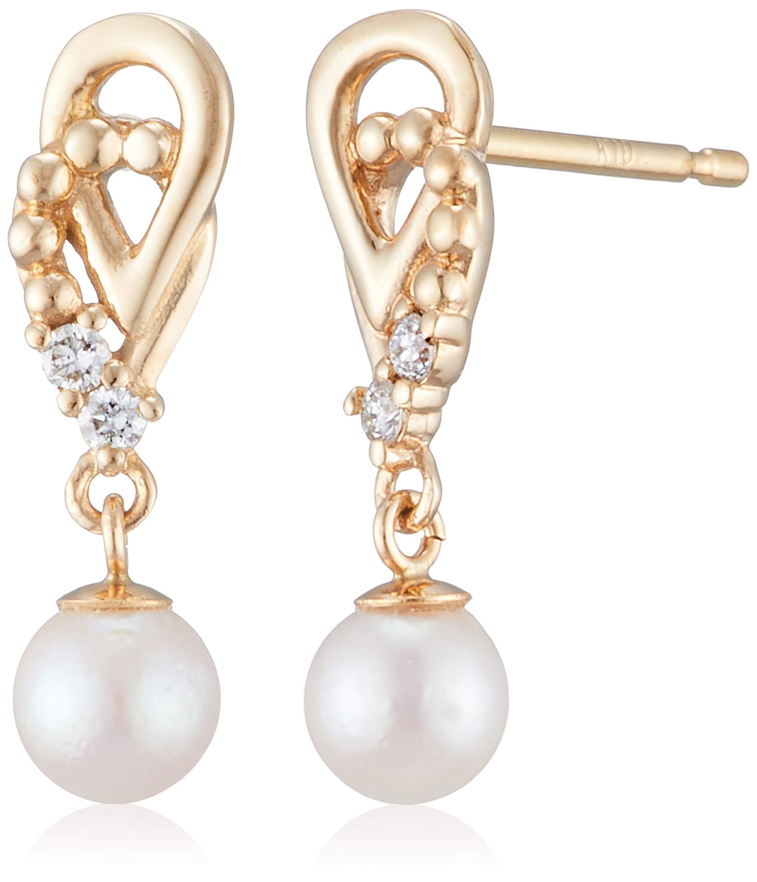 

Wisp K10 Yellow Gold Earrings with Akoya Pearl and Diamond [WISP] 0.02ct (FPRWP22759)