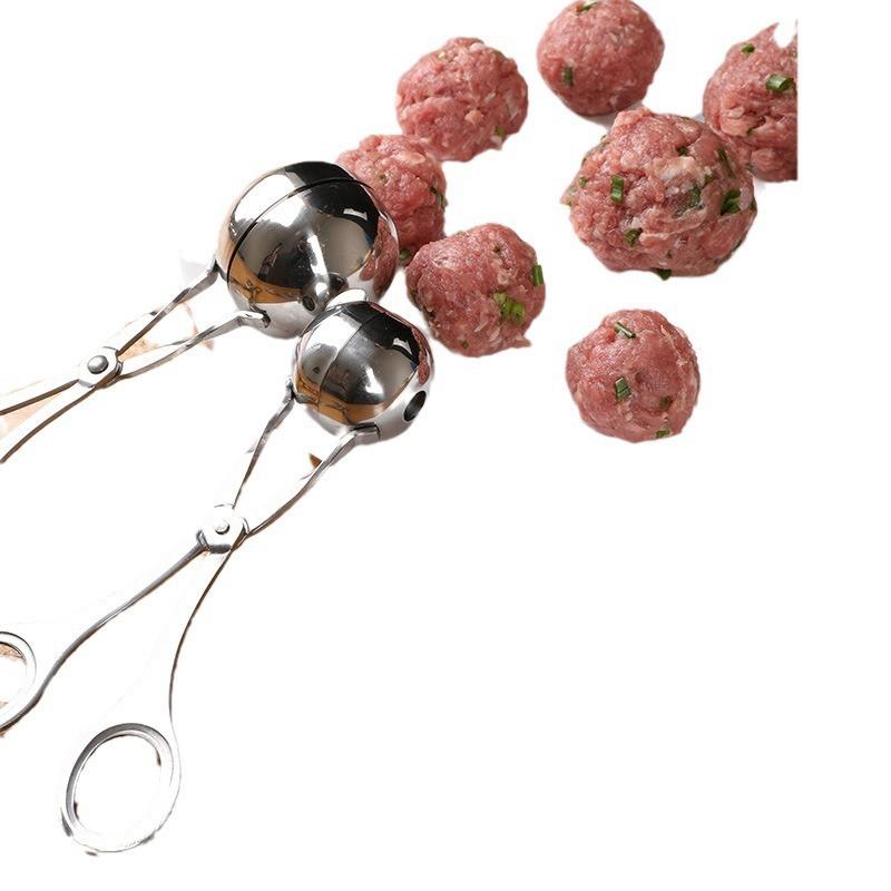 Nerezový tvořítko na masové kuličky Vytvořte masové kuličky kuchyňské náčiní smažené masové kuličky malý nástroj držák formička na rýžové kuličky