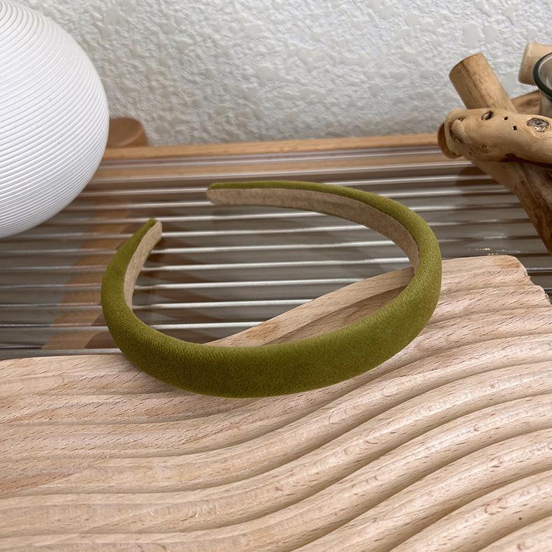 Retro Fluweel Dunne Hoofdbanden Voor Vrouwen Meisjes Effen Eenvoudige Haarbanden Elastische Haarband Versiering Mode Haaraccessoires gray