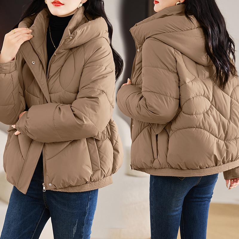 Down padded jacket women's jacket 2025 cotton jacket women's short new warm thickened loose cotton clothes casual plus size Korean version