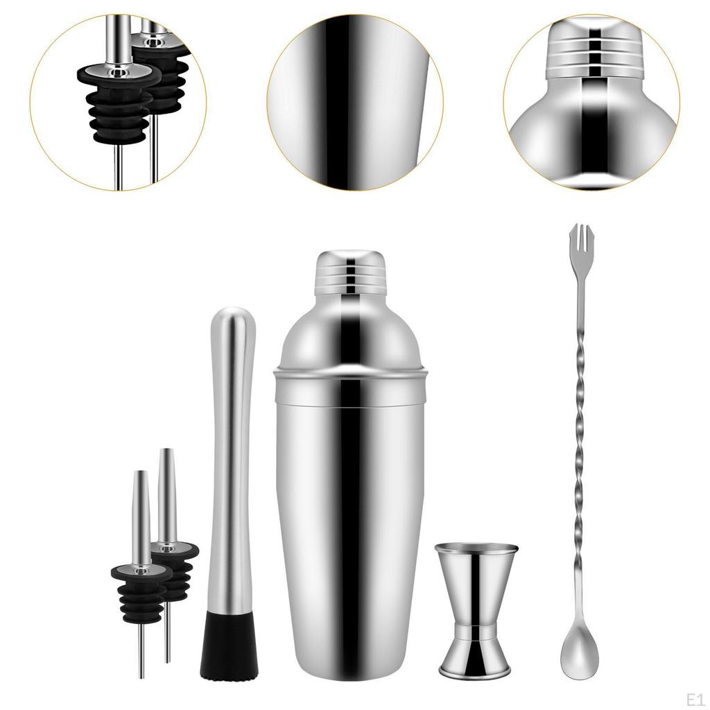 Cocktail Shaker Set Drink Mixer Mischen Löffel Mess Jigger Professionelle Vielseitig Bar Hause
