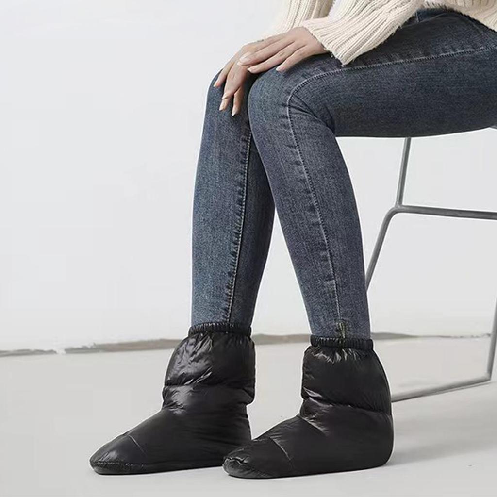 Indoor Pair Winter Down Slippers Bootie Shoes Footwear