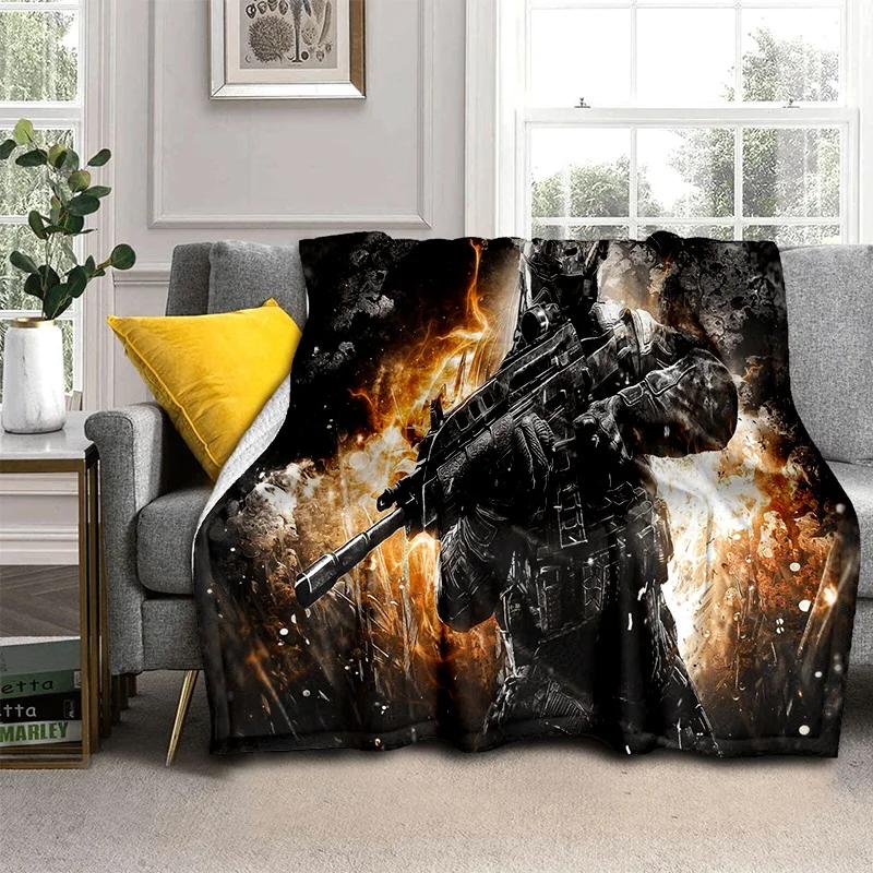 COD Game, 3D Call of Duty ,Gamer HD Blanket,Soft Throw Blanket for Home Bedroom Bed Sofa Picnic Travel Office Cover Blanket Kids