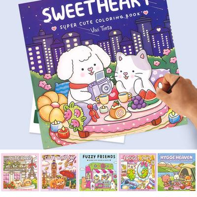 Kolorowanka dla Dzieci i Dorosłych Kolorowanka z Kreskówkowymi Postaciami Zwierząt