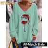 Women's Fashion Casual Long Sleeve V-Neck  Blouses & Shirts