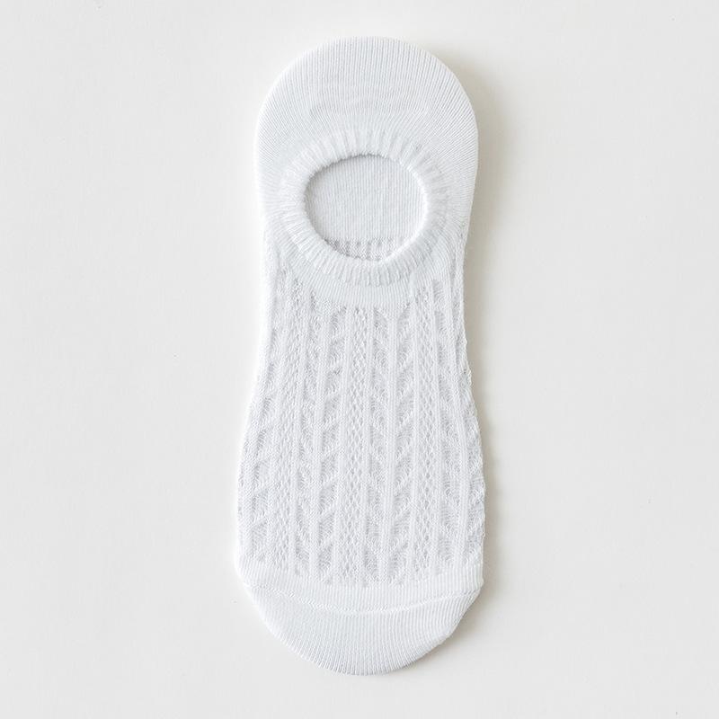 

Женские весенне-летние тонкие носки с невидимым носком, не скользящие, с сеткой, дышащие, для кондиционированного воздуха 1 pair белый