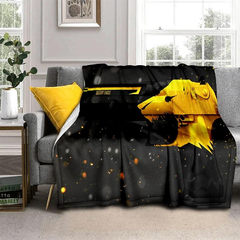 3D Gun Knife USP,AK,M4,AWP,Rifle Pistol Cartridge Blanket,Soft Throw Blanket for Home Bedroom Bed Sofa Picnic Cover Blanket Kids