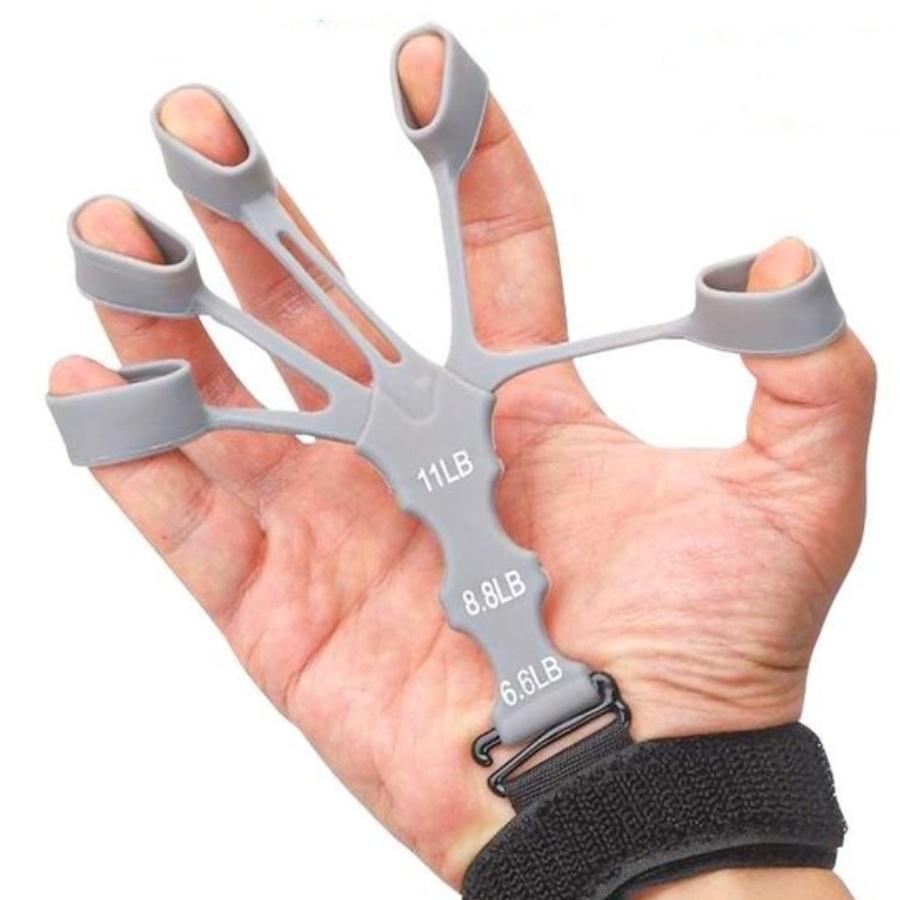 1Pcs Silicone Gripster Hand Grip Strengthener Finger Stretcher Gym Fitness Trainer Exercise Equipment For Strong Hands