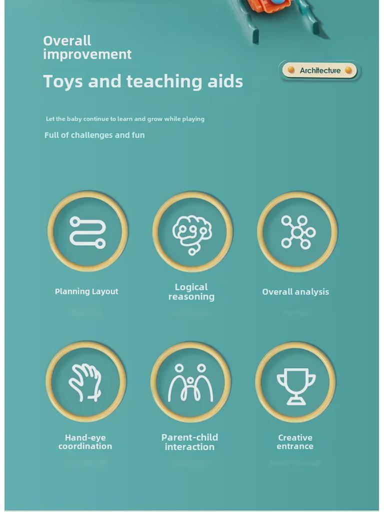 Grenzüberschreitendes Desktop-Spiel: Straßenbau-Labyrinth mit logischem Denken für kreatives Kinderspiel