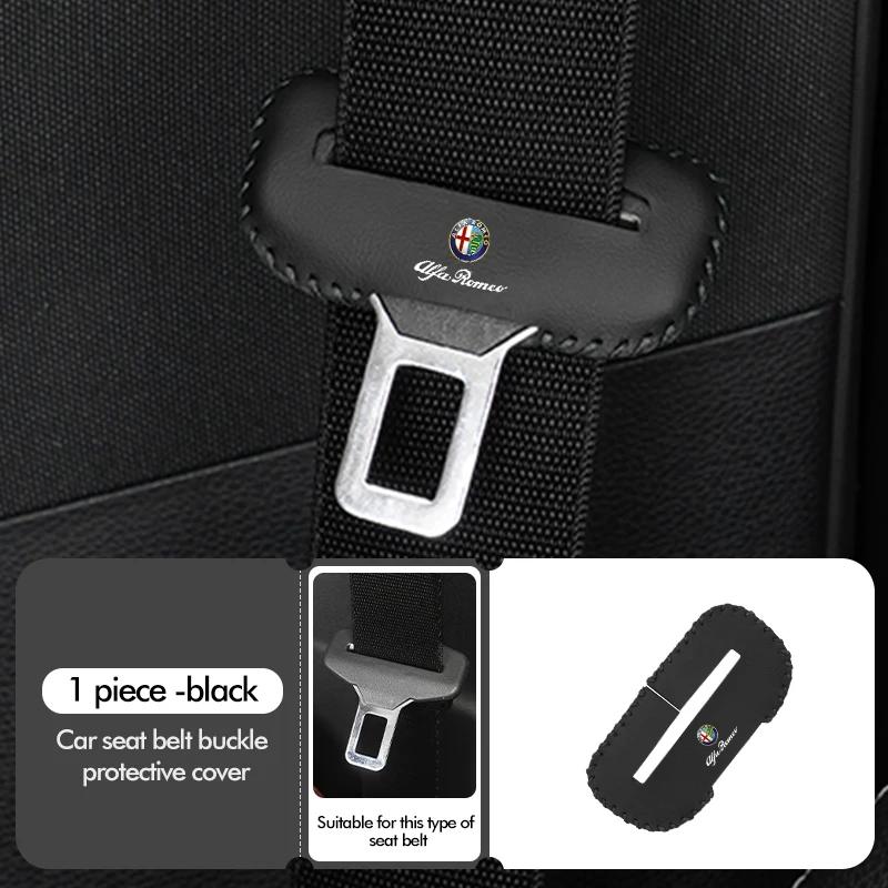 Car Seat Safety Belt Buckle Cover Anti-Scratch Protector Clip For Alfa Romeo 159 Giulietta 156 147 Giulia Mito GT Stelvio Spider zxb894