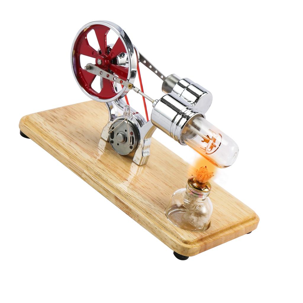 Stirling Engine Kit Electricity Generator Motor Model Physical Generator Model with LED Light Flywheel Design Science
