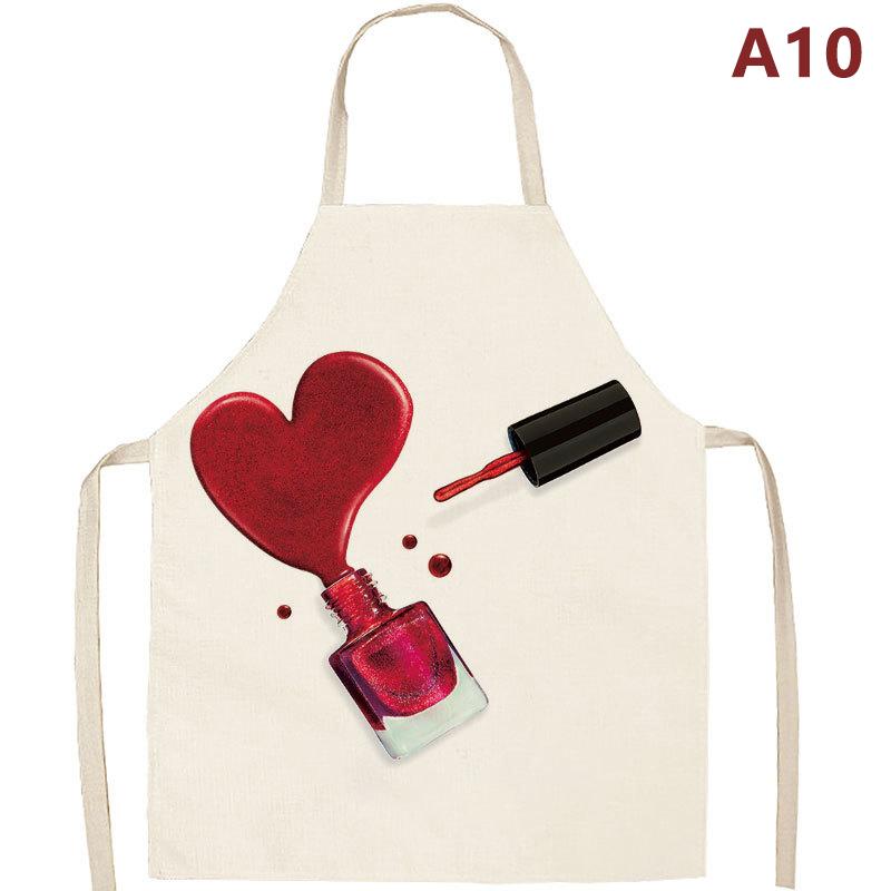 Nail Polish Flax Bib Apron Adult Women Men For Kitchen 65X53Cm Finger Manicure Tech Painting Nail Products