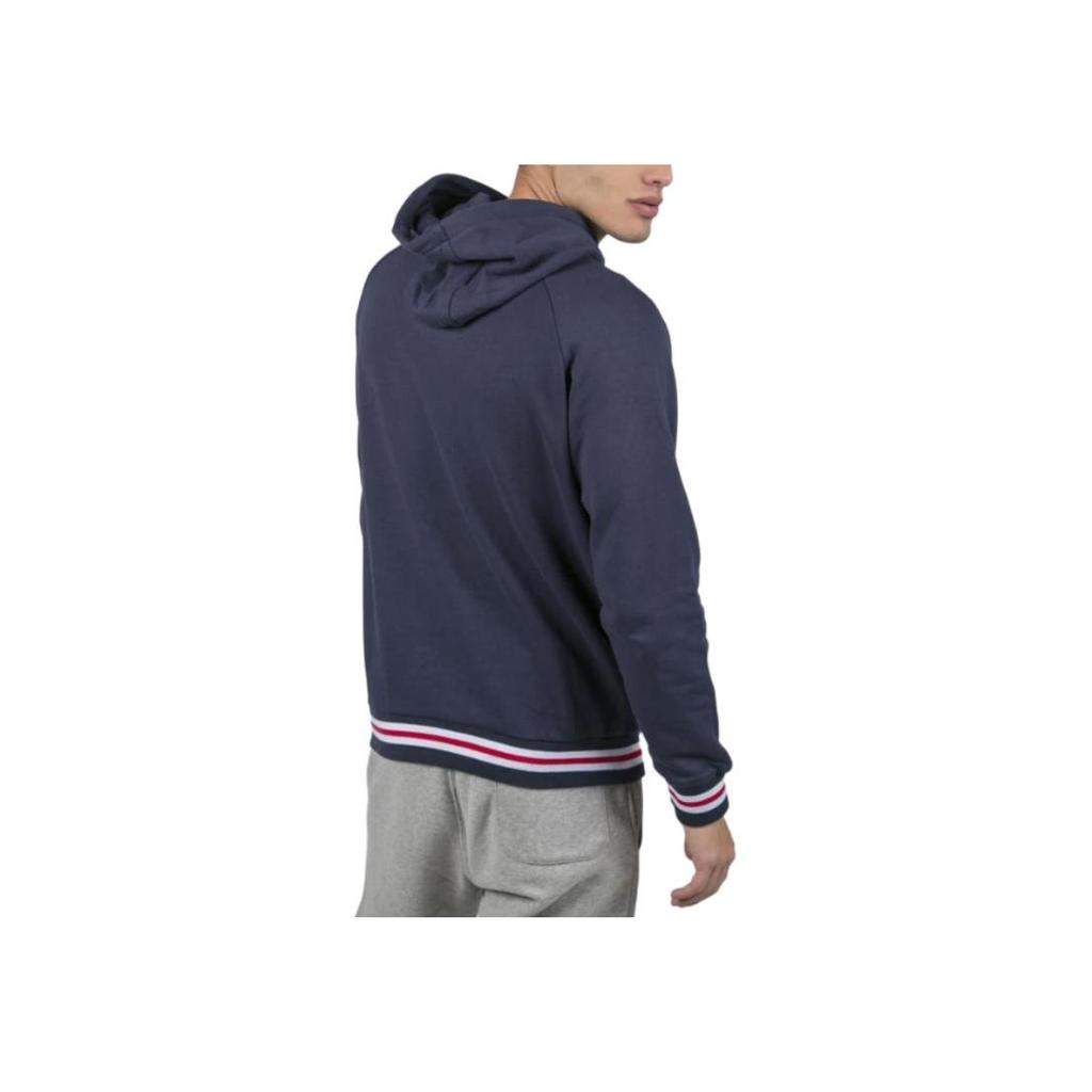 Fila Vintage Kapuzen-Sweatshirt mit Streifen Retro Langarm Unisex Sweatshirt Blau LM1832AN-410