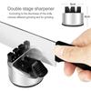 Upgraded 2-Stage Pocket Kitchen Chef Knife Sharpeners Mini Knife Sharpener with Suction Cup Portable Kitchen Sharpening Tool