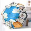 1pc Sunny Days and Cats Automatic Opening and Closing Folding - A Good Choice for Gifts, Fashionable and Convenient Umbrella With Cute Cartoon Charact