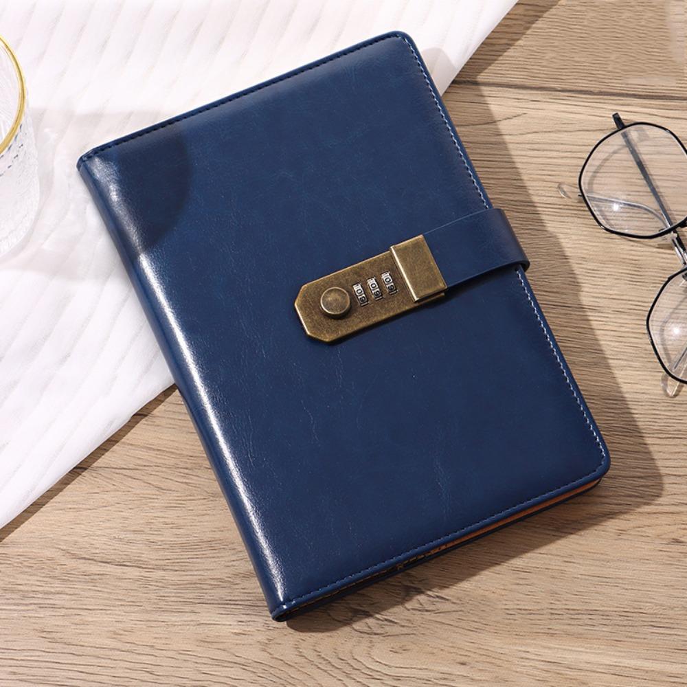 200 Pages A5 Notebook with Coded Lock Diary Book Retro Password Lock Notebook  Business