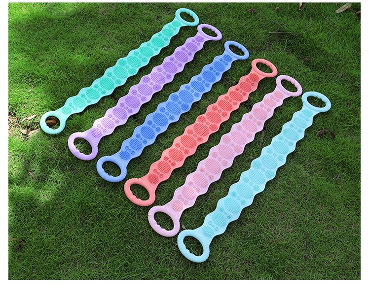 90cm Double-Sided Soft Bristle Silicone Back Scrubber Towel 90cm