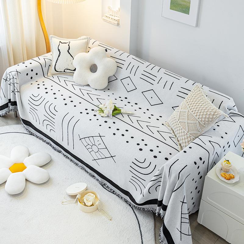 Sofabezug aus Stoff im Ins-Stil, kratzfester Stoff, schlichter und moderner All-Inclusive-Sofabezug, universeller Sofabezug für alle Jahreszeiten