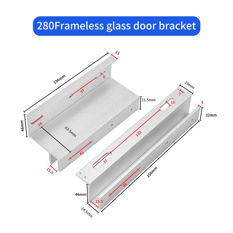 280 kg Candado Magnético Eléctrico EM Maglock Soporte para Cerradura de Puerta Puerta de Cristal sin Marco Control de Acceso Soporte de Candado Magnético