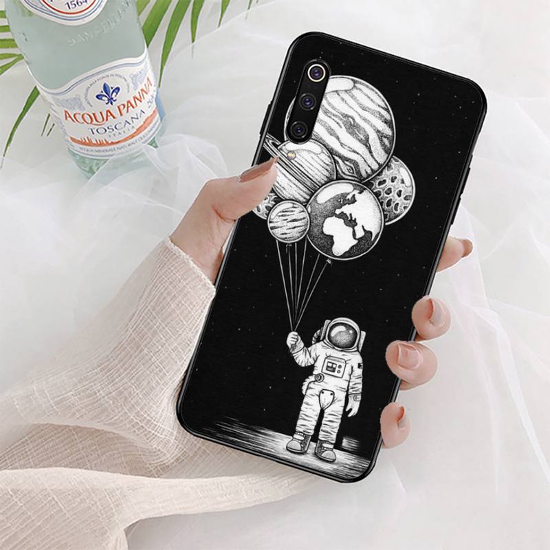 Moon Astronaut Phone Case for Xiaomi Mi 5 6 8 9 10 Lite Pro SE Mix 2s 3 F1 Max2 3