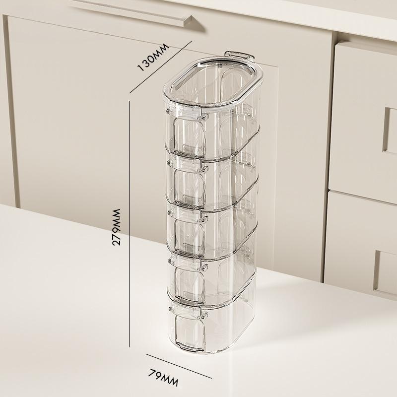 Household Kitchen Spice Storage Box Pepper Seasoning Jar Food Grade Seasoning Packaging Box Plastic Material Kitchen Organizer
