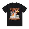 Lactose Resistant Pattern Printed T-shirt for Women's Retro Fashion Short Sleeved T-shirt Casual and Comfortable Large T-shirt