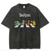 Erkek Street Style Anime Baskılı Pamuklu Tişört Yazlık Trend Günlük Giyim