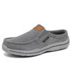 Summer loafers large size casual men's shoes light foot cover half drag outside wear one pedal driving lazy shoes men