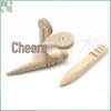 Leather Edge Polishing and Trimming Set: Includes Round Wood Stick, Polishing Stick, and Round Disc.