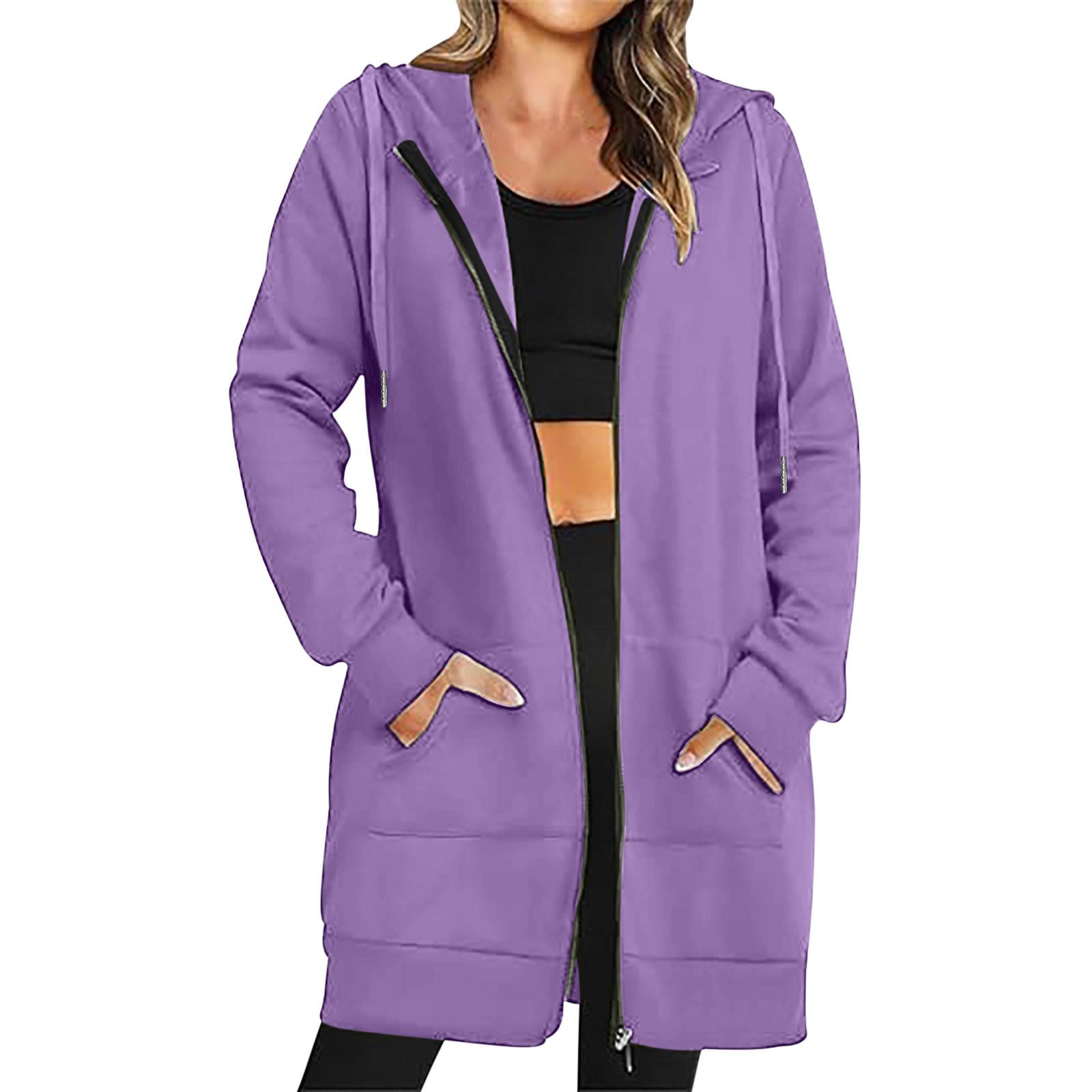 

Women s Zip Up Hoodies Oversized Fleece Long Pullover Hooded Sweatshirts Casual Long Sleeve Fall Hoodie Jacket S