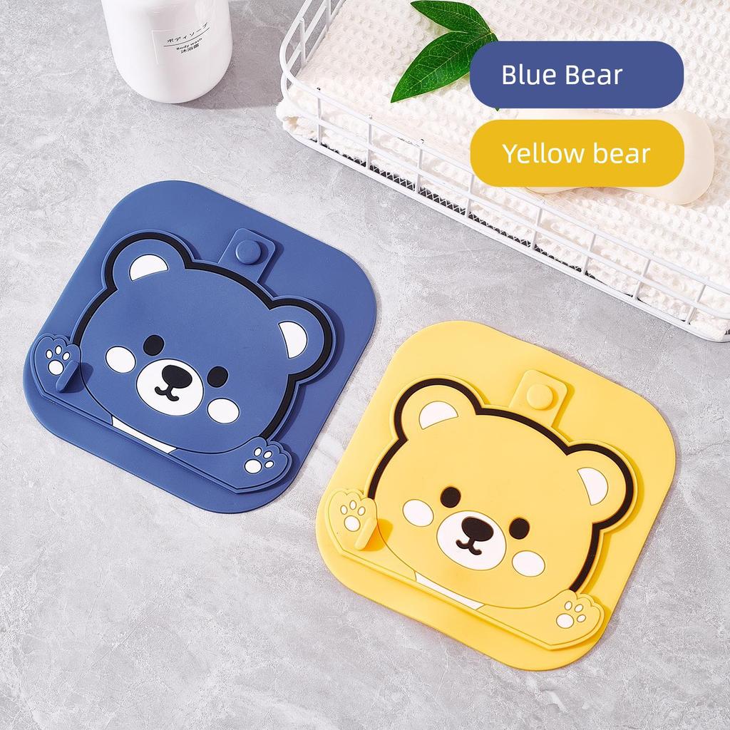 Toilet Drain Cover Anti-Odor Device Silicone Pad Bathroom Anti-Odor Anti-Clogging Sink Sealing Cover Two-In-One