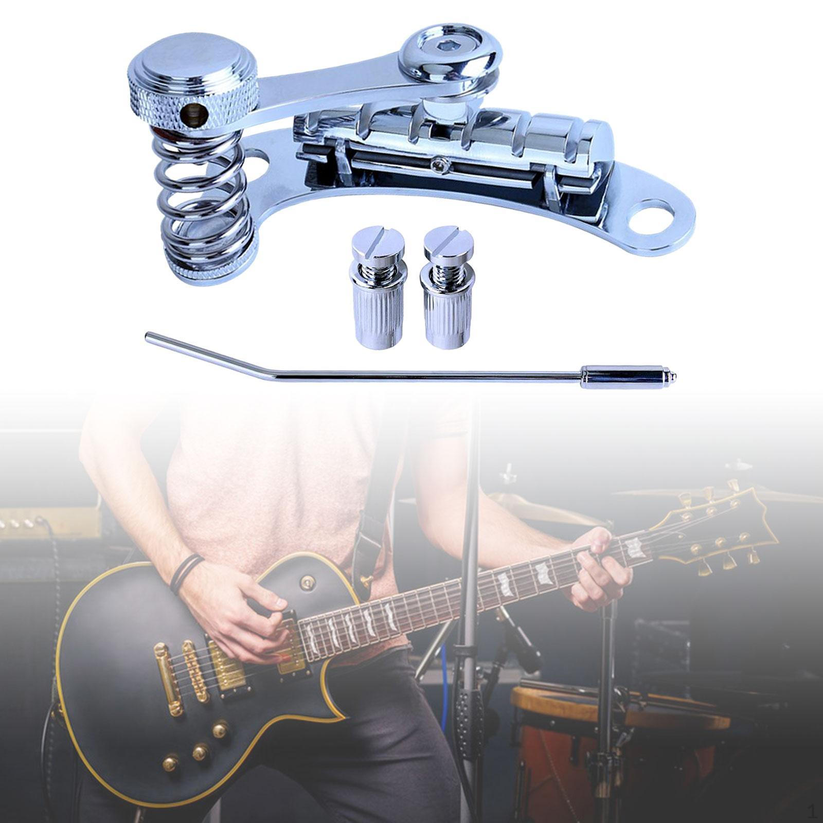 Guitar Tremolo Bridge Set for Instrument Repair and Maintenance Argent