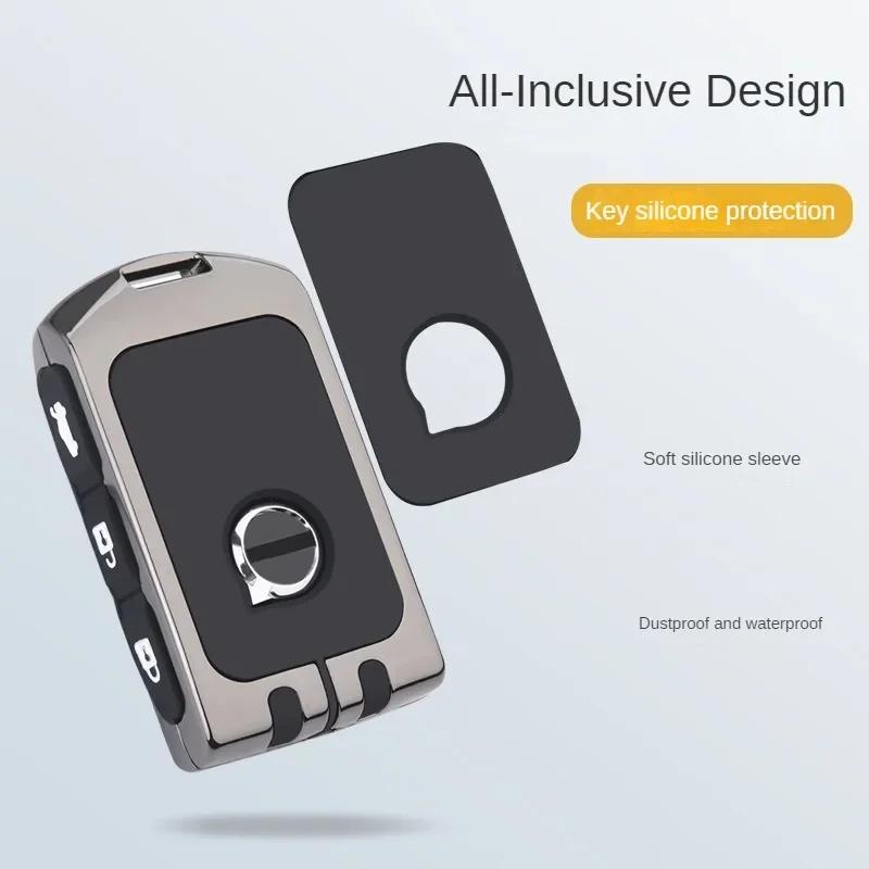 Car Zinc Alloy Key Case Holder Cover Shell For Volvo XC40 XC60 S90 XC90 V90 2017 2018 T5 T6 T8 Fob Smart Key Protection Bag