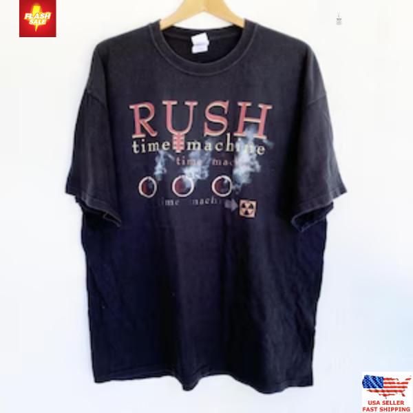 

Rush Time Machine Tour T-Shirt Vintage Rock Band Tee Unisex Unisex T-Shirt XXXXL