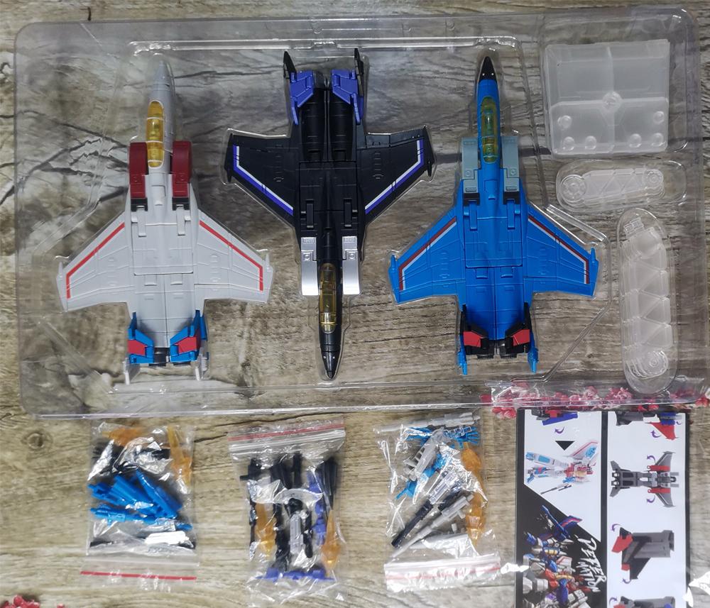 JINBAO FG04 FG0103 Transformation Toys G1 Starscream Thundercracker Skywarp F15 DS01 Anime Action Figure Model Deformation Robot