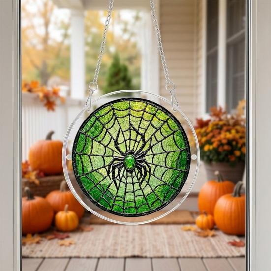 Halloween Acrylic Puzzle Suncatcher Window Hanging7.87 Inch Sun Catcher Window Decoration Ornament Ideal