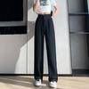 Pantaloni larghi casual a vita alta a gamba larga per donna Primavera Estate Nuovi pantaloni larghi da donna bianchi lunghi fino al pavimento Pantaloni da donna