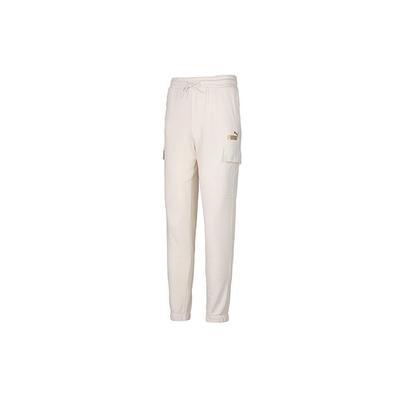 Winterliche Jogginghose mit goldgeprägtem Logo, Seitentaschen und Fleecefutter Herren Unterteile Elfenbein 848258-73