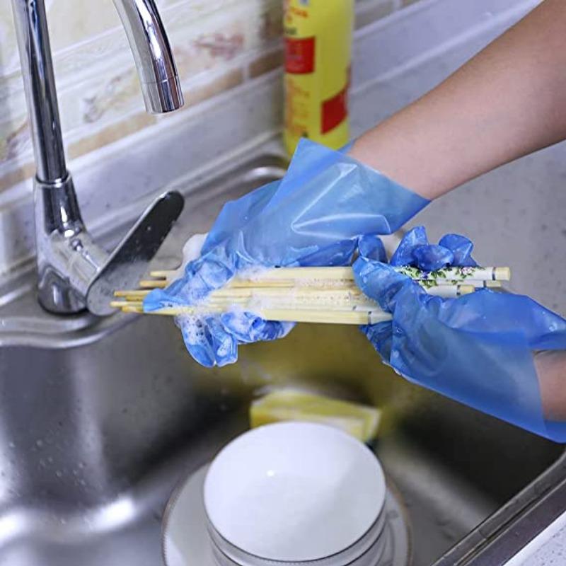 5 Pairs of Disposable TPE Latex Free Plastic Gloves - S M L XL