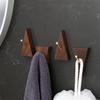 4pcs Japanese Creative Hooks Coat Hooks Wall Decoration Hooks Wooden Hooks No Punching Multifunctional Hooks